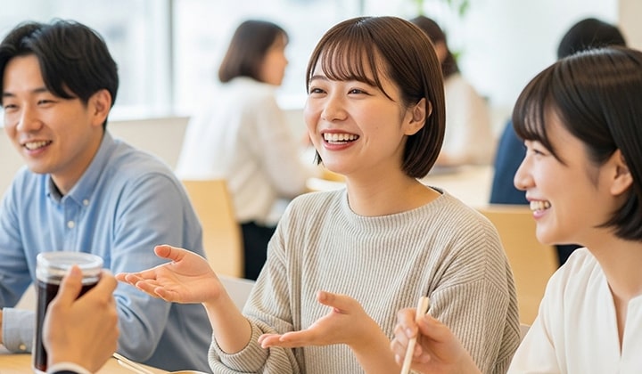 学生たちの会話の様子